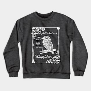 Spirit animal - kingfisher - white Crewneck Sweatshirt